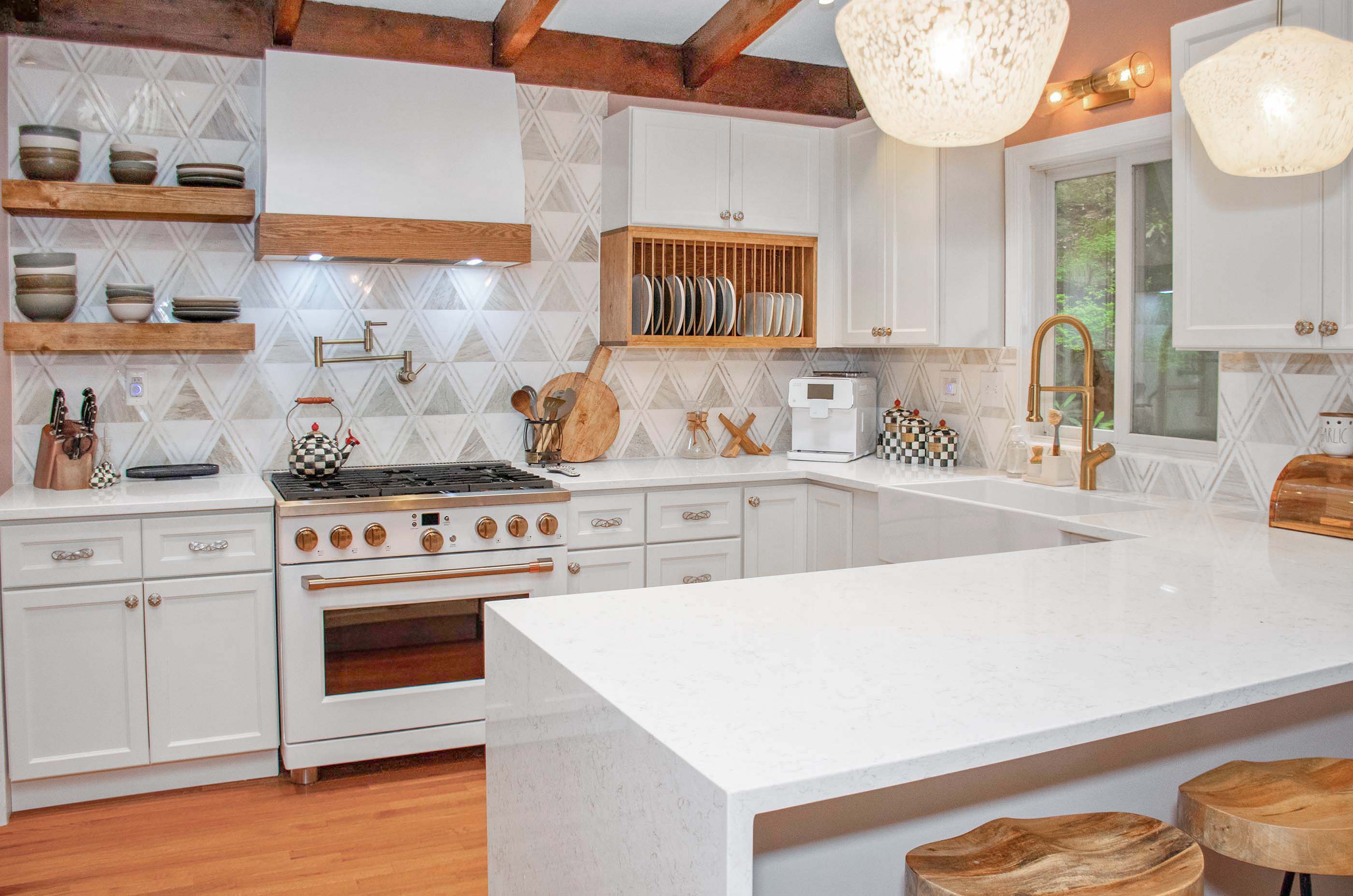 white rustic kitchen