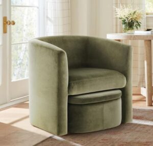 Green accent chair