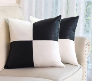 black and white pillows