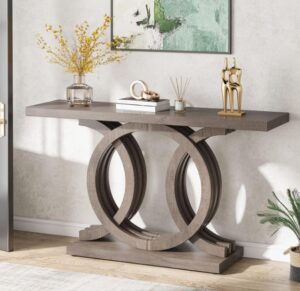 grey wood entry table