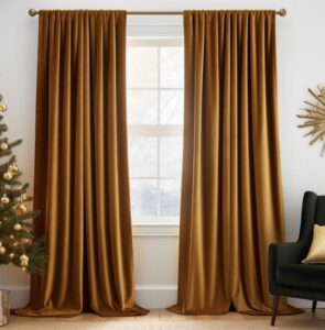 gold velvet curtains