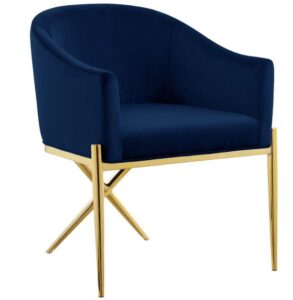 navy and gold dining chair