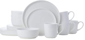 solid modern clean white dinnerware set