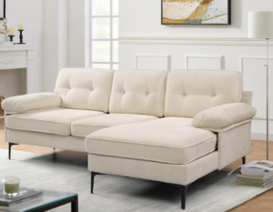 beige chenille sofa