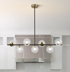 black and white bubble chandelier