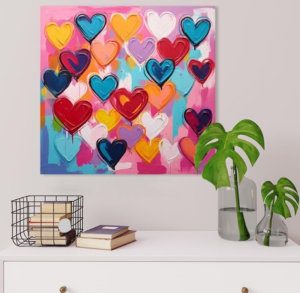 Graffiti heart painting