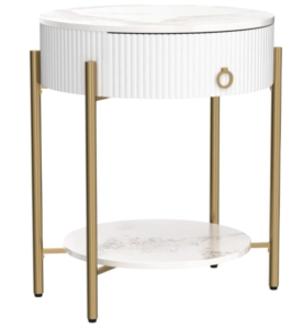 Marble gold end table